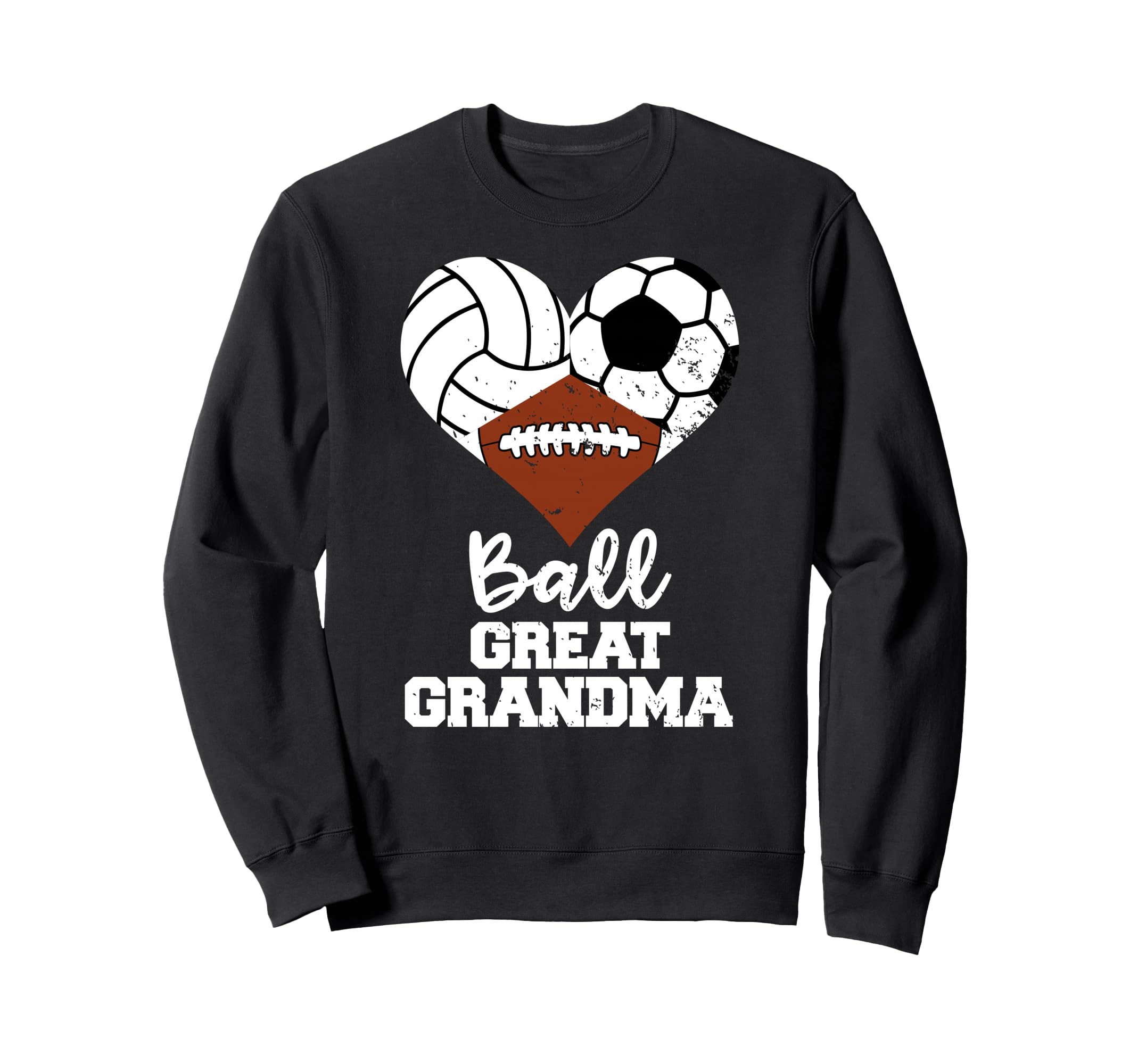 Ball Great Grandma Heart Volleyball Sweatshirt - Custom Art Print Unisex