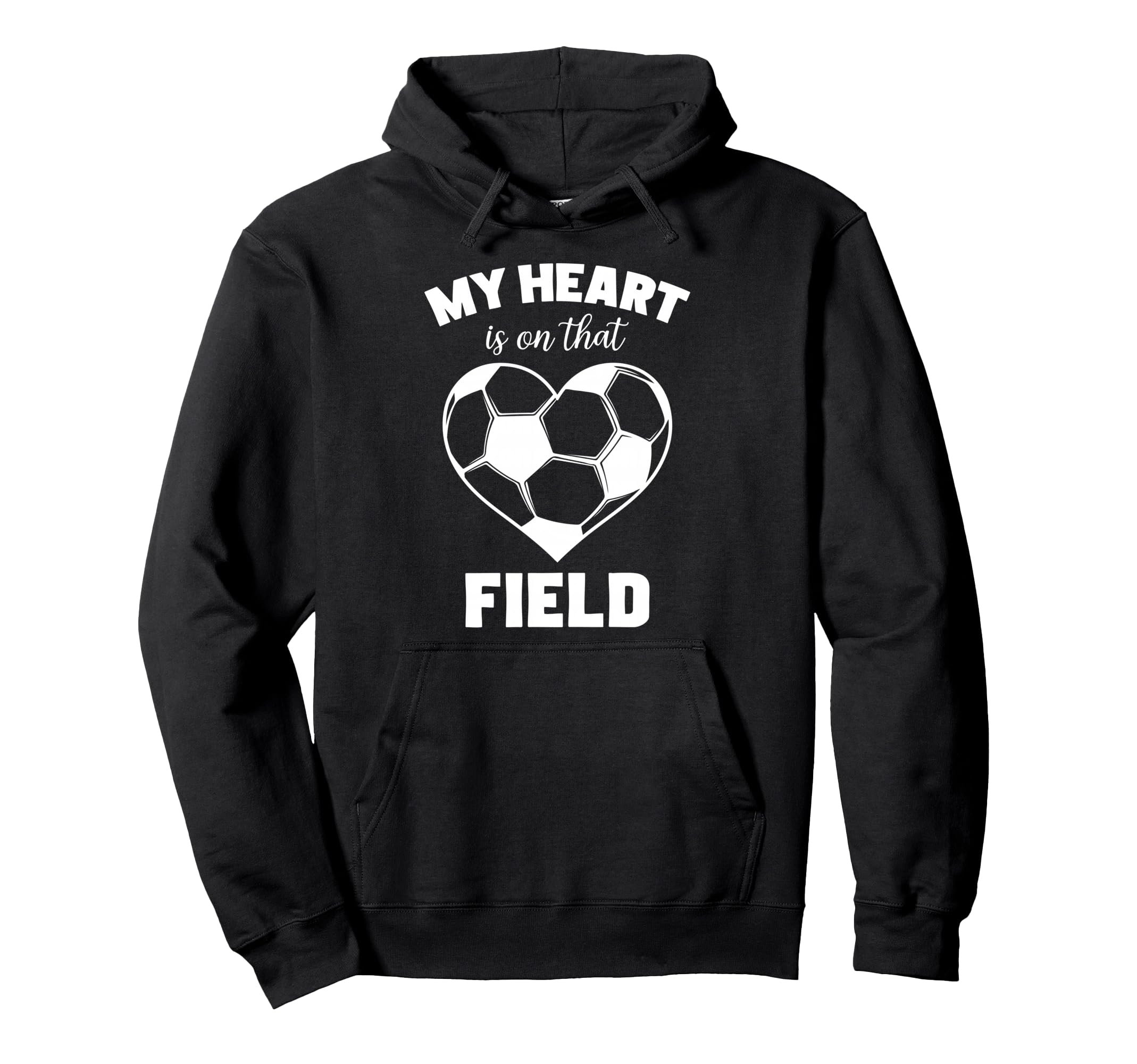My Heart Is That Field Soccer Hoodie - Aesthetic Graphic for Adults