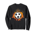Awesome Soccer Ball Fit King Costume Sweatshirt - Unique Graphic Unisex