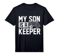 Mens My Son Is Keeper Soccer Lover T-Shirt - Unique Graphic for Adults