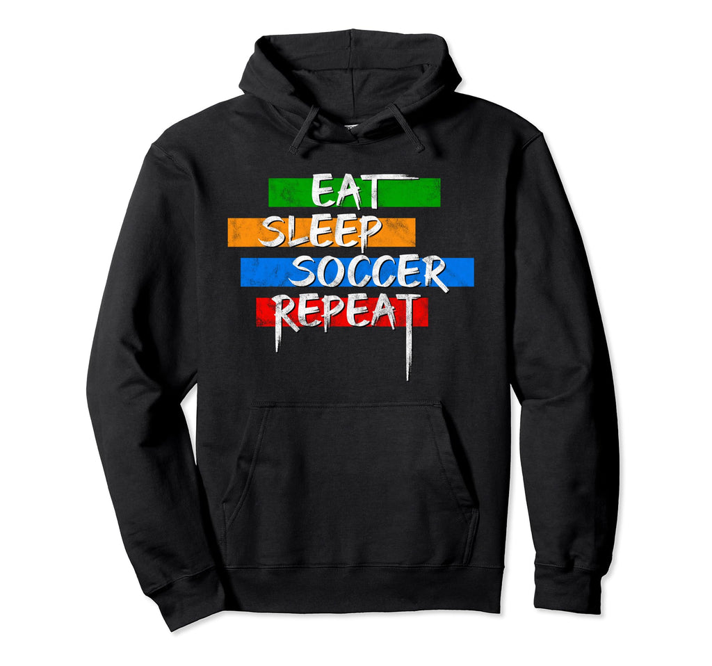 Eat Sleep Soccer Repeat Player Goalie Hoodie - Custom Art Print for Adults