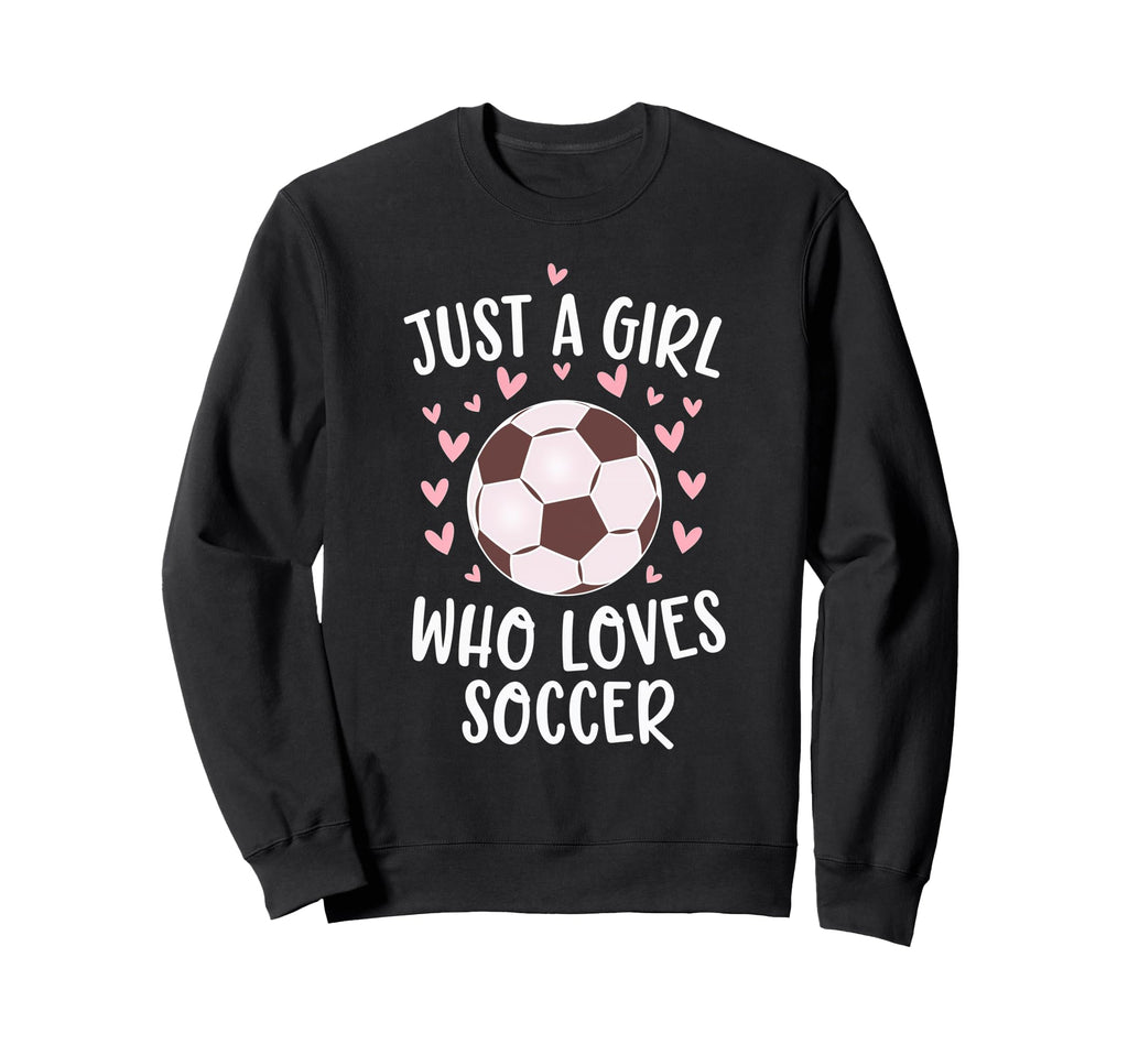 Just Who Loves Soccer Soccer Game Sweatshirt - Minimalist Print for Adults