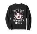 Just Who Loves Soccer Soccer Game Sweatshirt - Minimalist Print for Adults