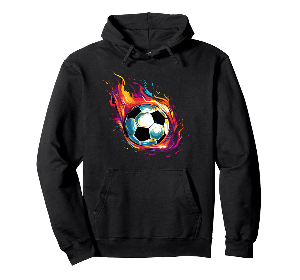 Colorful Soccer Ball Hoodie - Casual Everyday Wear Unisex