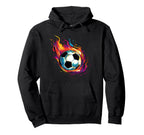 Colorful Soccer Ball Hoodie - Casual Everyday Wear Unisex