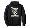 Soccer Stepmom Leopard Heart Hoodie - Fun Novelty Design Men Women