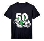 Mens 50Th Birthday Soccer Player T-Shirt - Custom Art Print Men Women