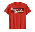 Soccer Grandma Grandmother Checkered T-Shirt - Graphic Print Unisex