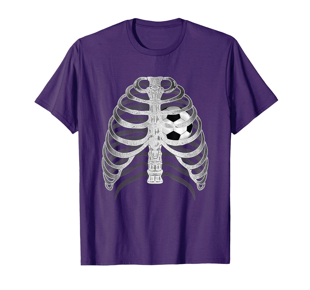 Skeleton X Ray Ribcage Soccer Ball T-Shirt - Fun Novelty Design Unisex