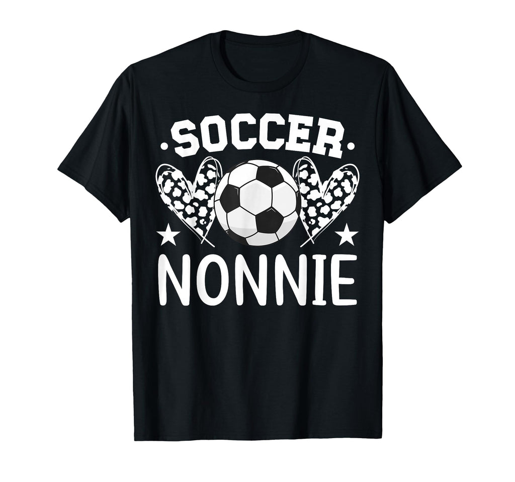 Soccer Nonnie Hearts Nonnie Soccer T-Shirt - Trendy Graphic for Adults