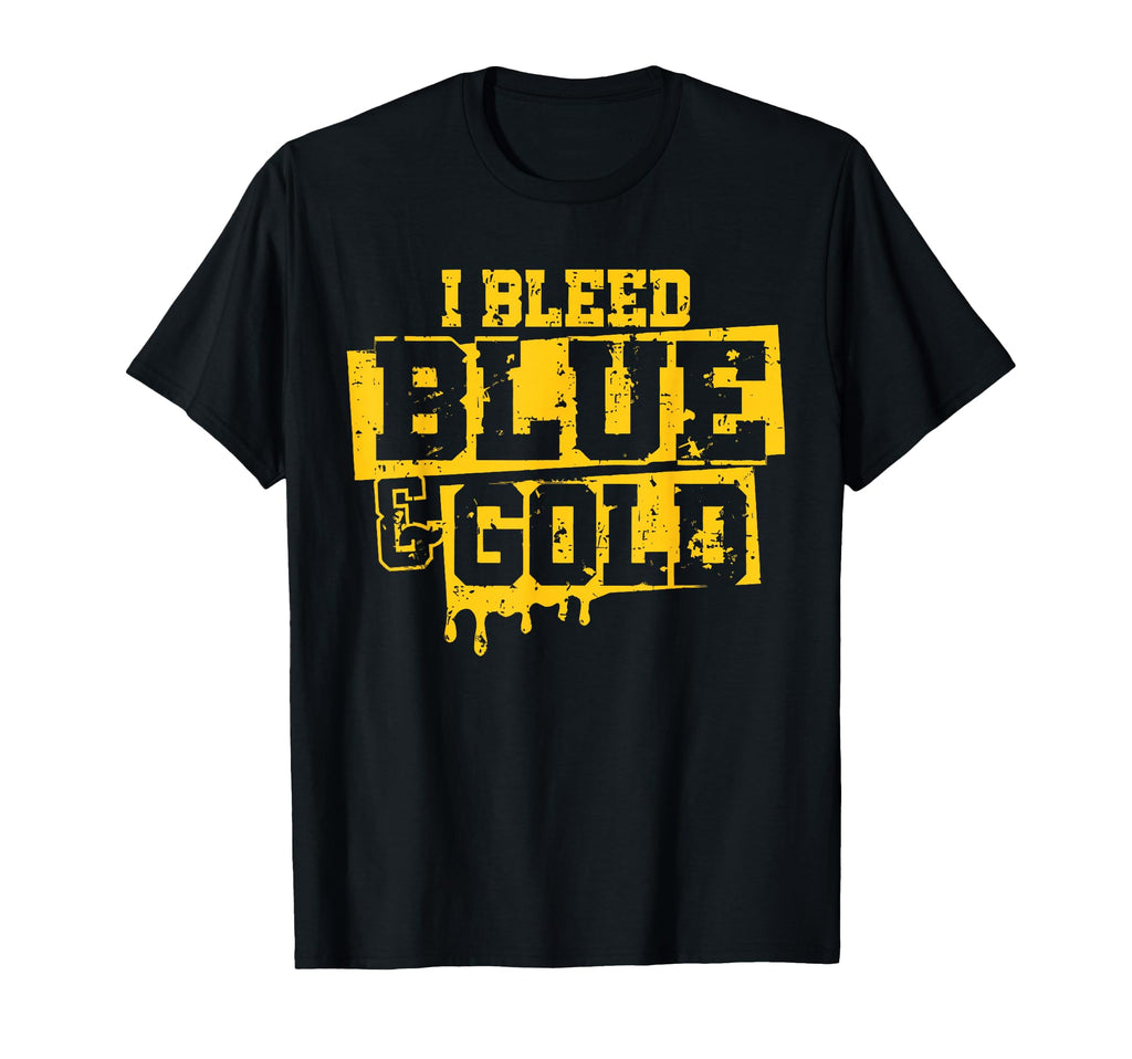 Blue And Gold Spirit Wear High T-Shirt - Casual Everyday Wear for Adults