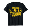 Blue And Gold Spirit Wear High T-Shirt - Casual Everyday Wear for Adults