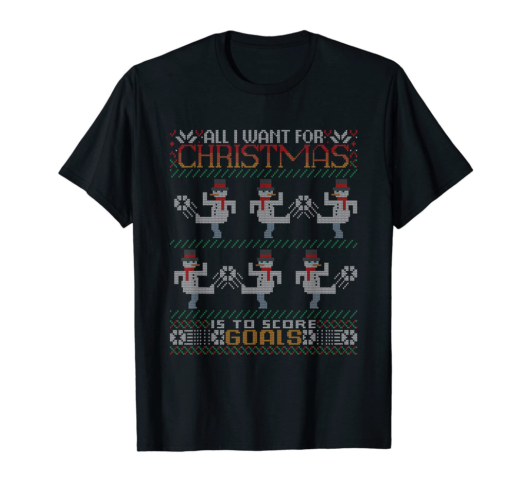 All I Want Is To Score Goals Soccer T-Shirt - Minimalist Print Unisex