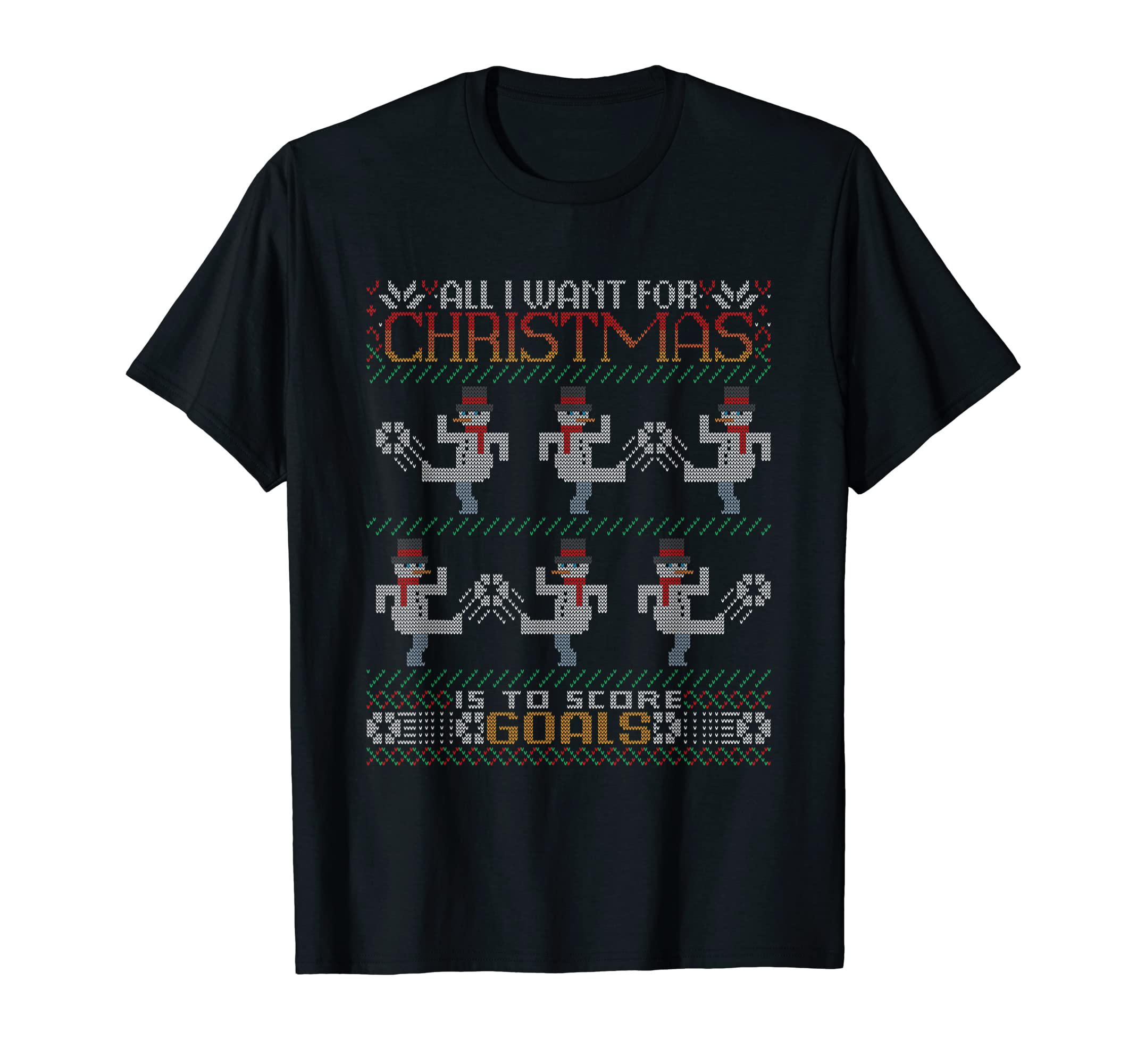 All I Want Is To Score Goals Soccer T-Shirt - Minimalist Print Unisex