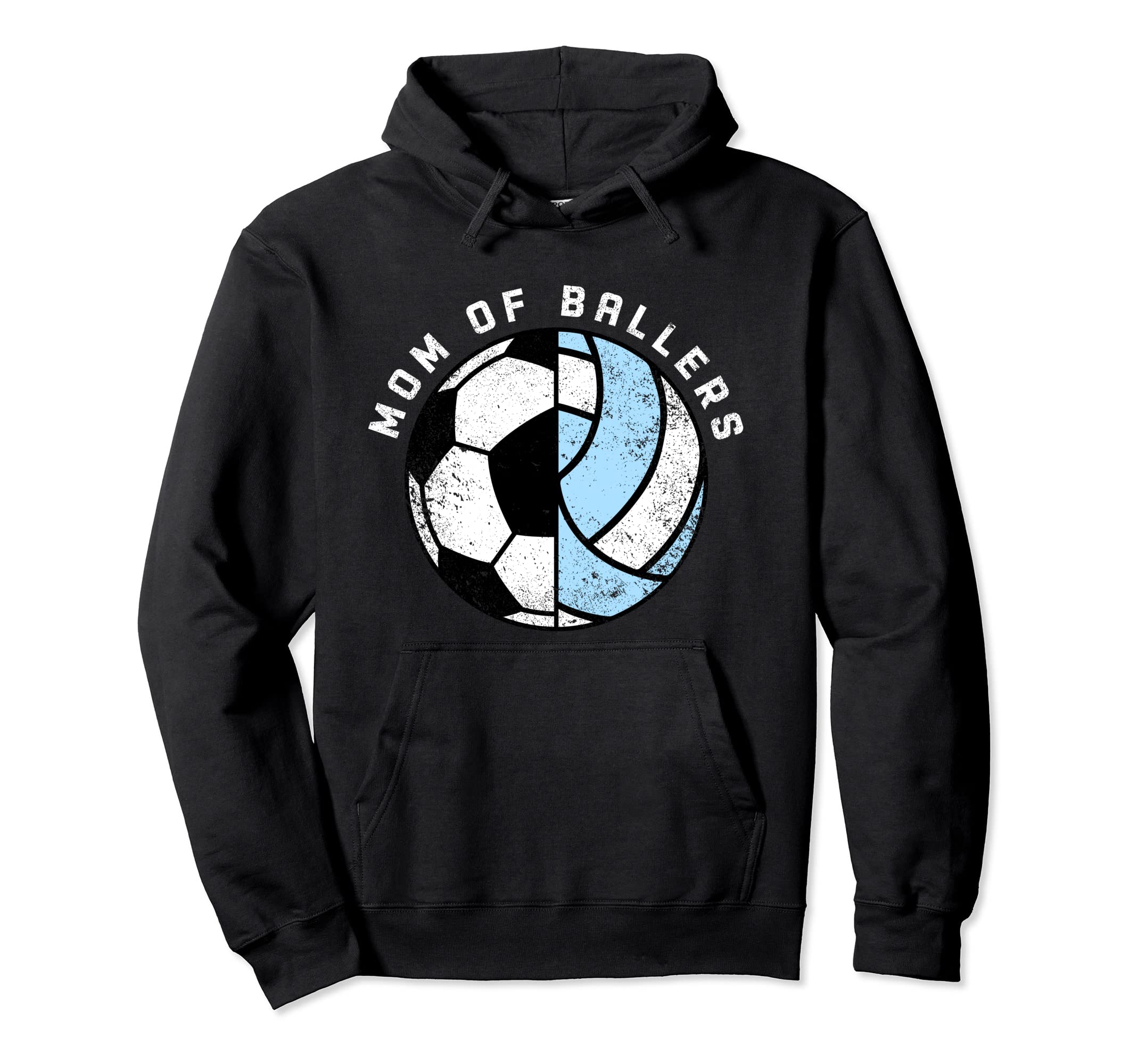 Mom Ballers Funny Soccer Volleyball Hoodie - Custom Art Print for Adults