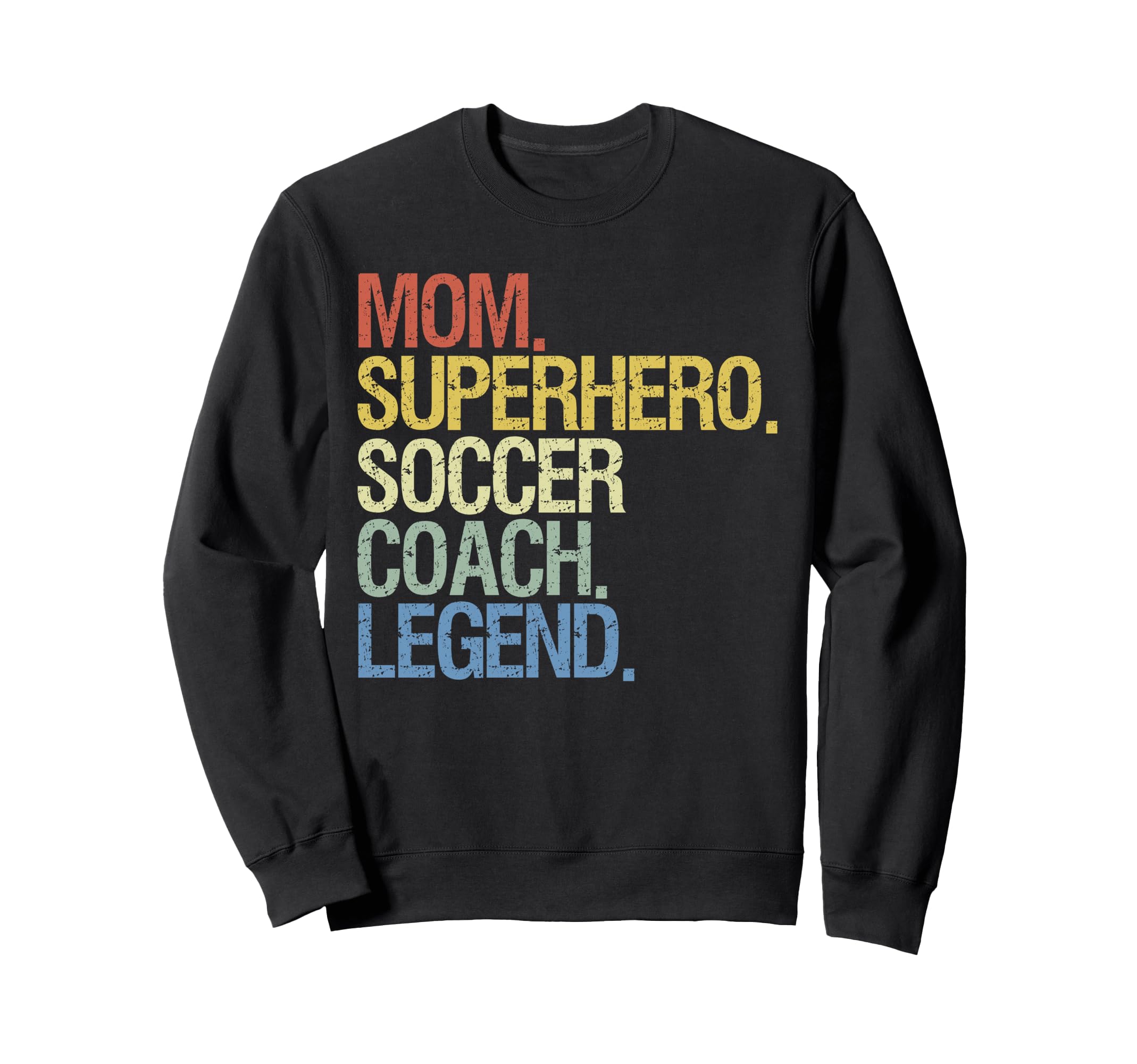 Mom Superhero Soccer Coach Sweatshirt - Casual Everyday Wear for Adults