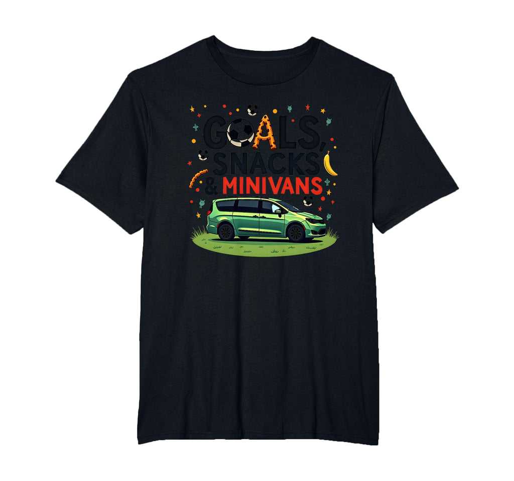 Goals Snacks Minivans Soccer Mom T-Shirt - Aesthetic Graphic Men Women