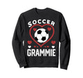 Soccer Grammie Heart Grammie Soccer Sweatshirt - Aesthetic Graphic Unisex