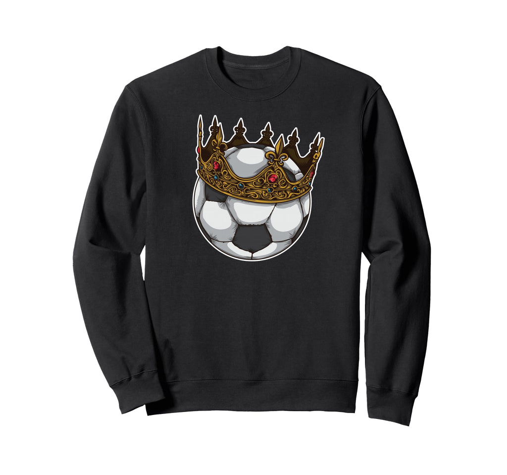 Soccer King Crown Best Player Award Sweatshirt - Graphic Print Men Women