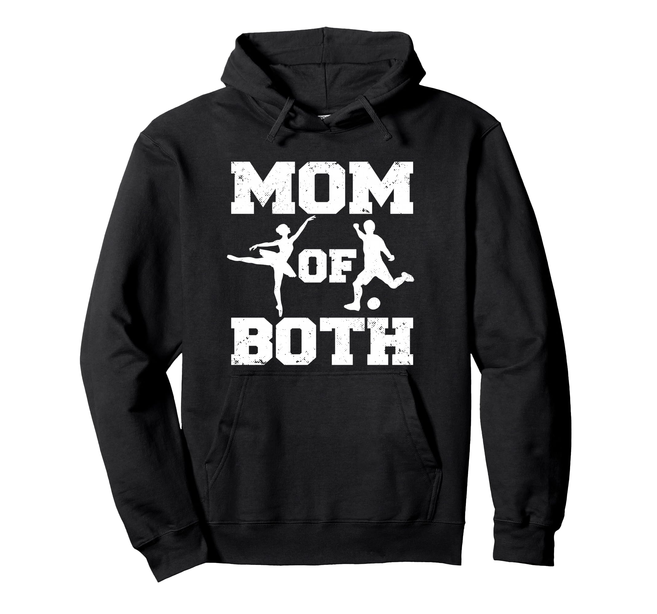 Mom Both Ballet And Soccer Funny Hoodie - Minimalist Print for Adults
