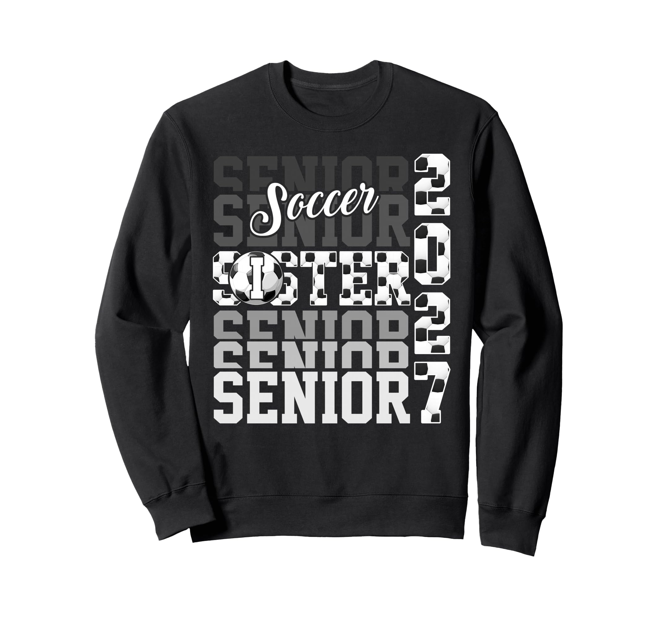 Senior 2027 Soccer Sister Proud Sweatshirt - Minimalist Print Men Women