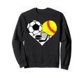 Soccer Softball Hockey Heart Funny Sweatshirt - Custom Art Print Unisex