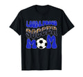 Loud Proud Soccer Mom Blue Leopard T-Shirt - Unique Graphic for Adults