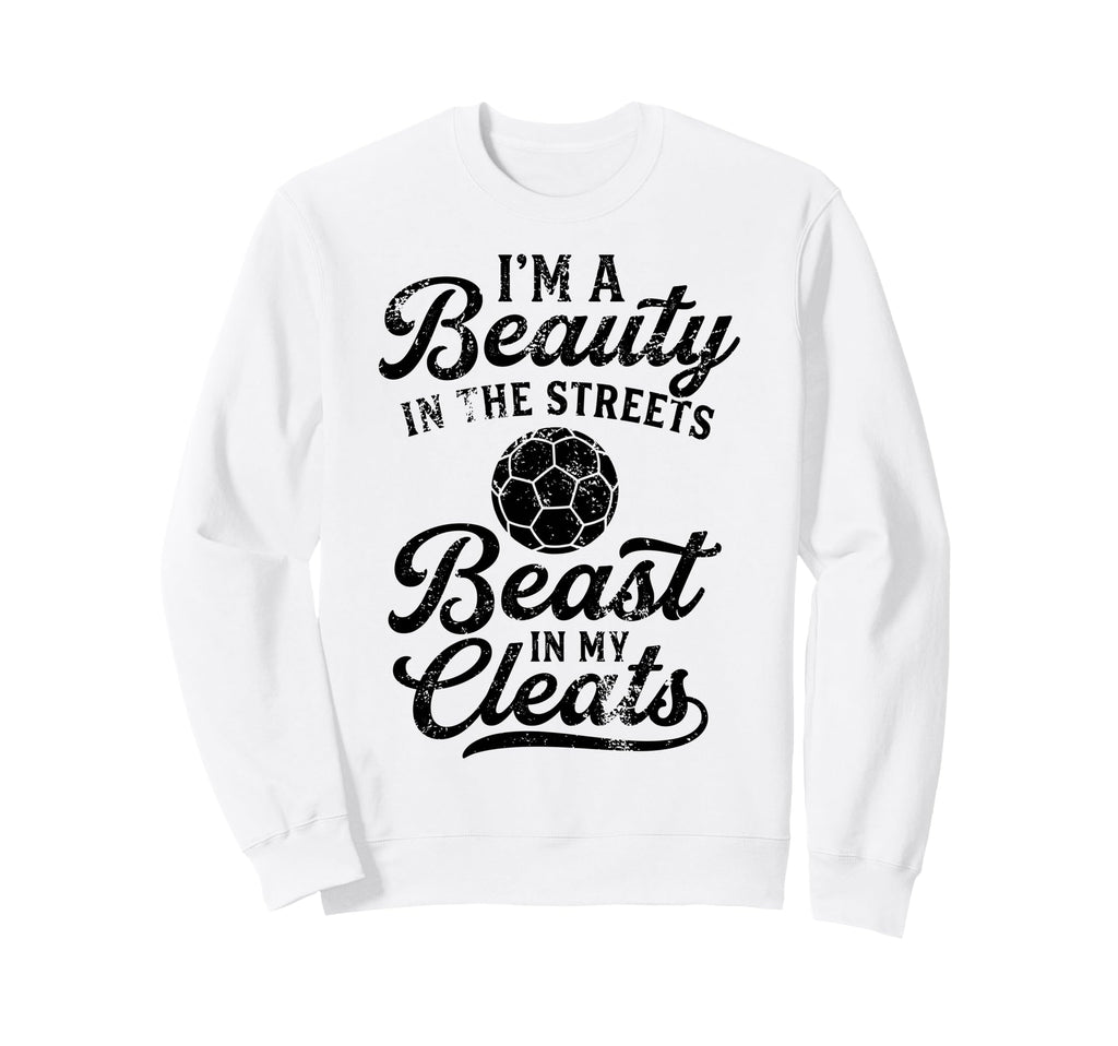 Funny Soccer Art Soccer Player Sweatshirt - Streetwear Style Unisex