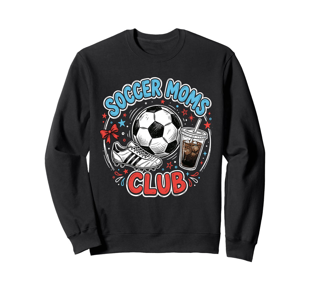 Soccer Moms Club Iced Coffee Sweatshirt - Minimalist Print for Adults