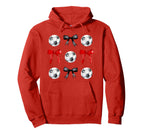 Soccer Balls Bows Womens Soccer Player Hoodie - Custom Art Print Men Women