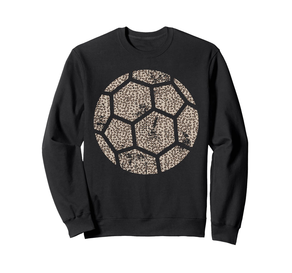Leopard Soccer Lover Soccer Mom Mama Sweatshirt - Novelty Apparel Unisex