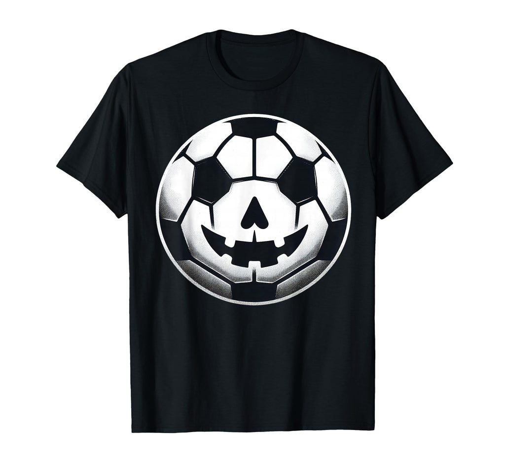 Halloween Jack O Lantern Soccer T-Shirt - Minimalist Print Men Women