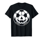 Halloween Jack O Lantern Soccer T-Shirt - Minimalist Print Men Women