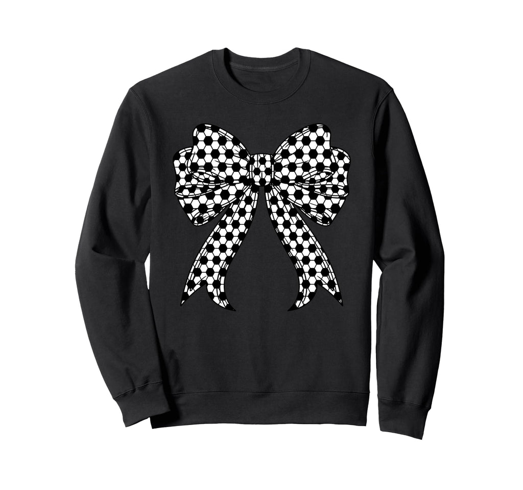 Soccer Ball Coquette Bow Soccer Mom Sweatshirt - Minimalist Print Unisex