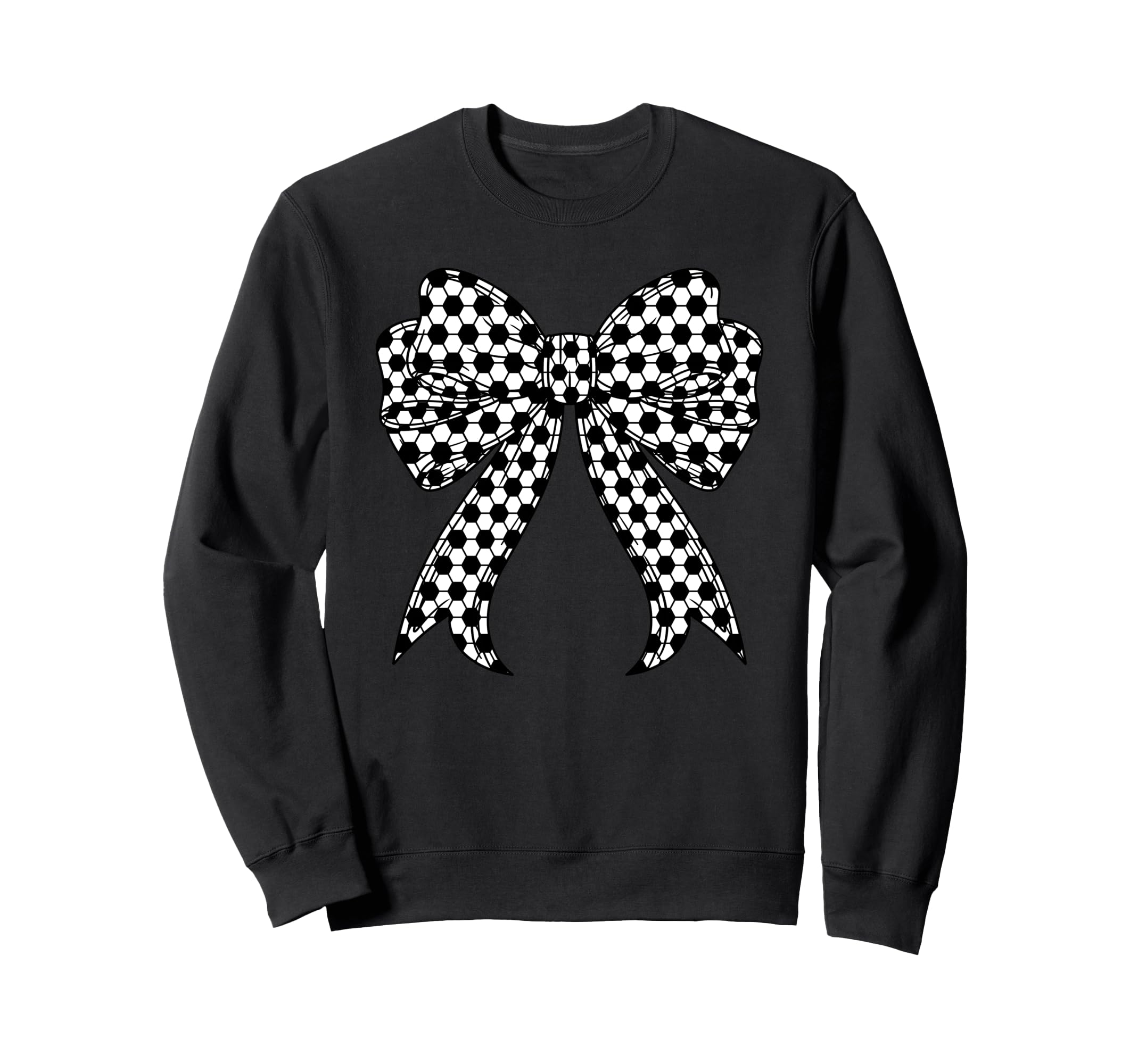Soccer Ball Coquette Bow Soccer Mom Sweatshirt - Minimalist Print Unisex
