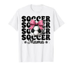 Soccer Mama Soccer Mom Mothers Day Coquette T-Shirt - Graphic Print Unisex