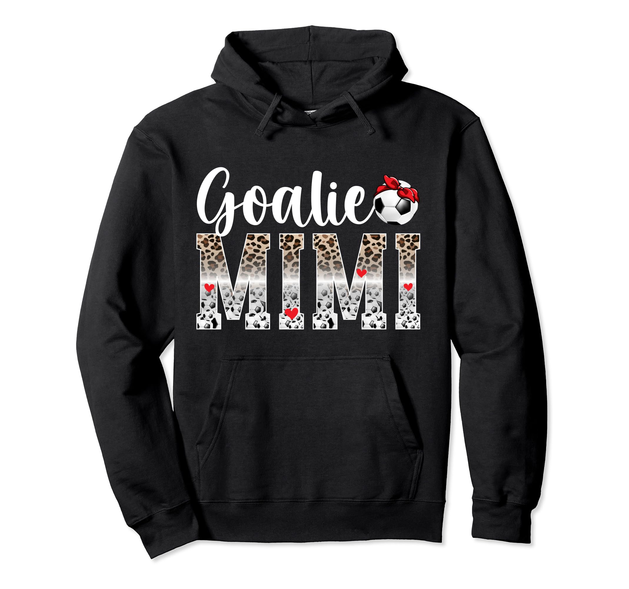 Soccer Goalie Mimi Leopard Mimi Soccer Hoodie - Graphic Print Unisex