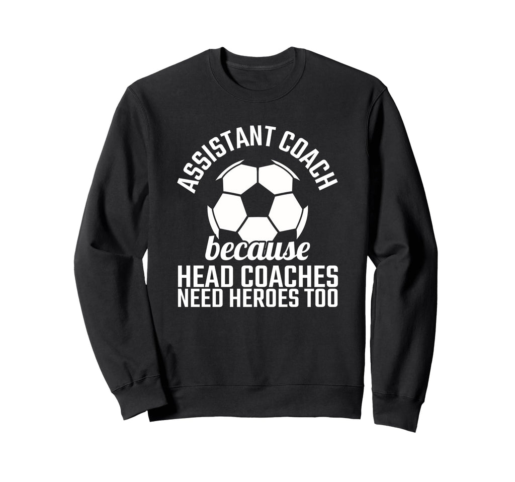 Assistant Coach Hero Funny Soccer Sweatshirt - Minimalist Print for Adults