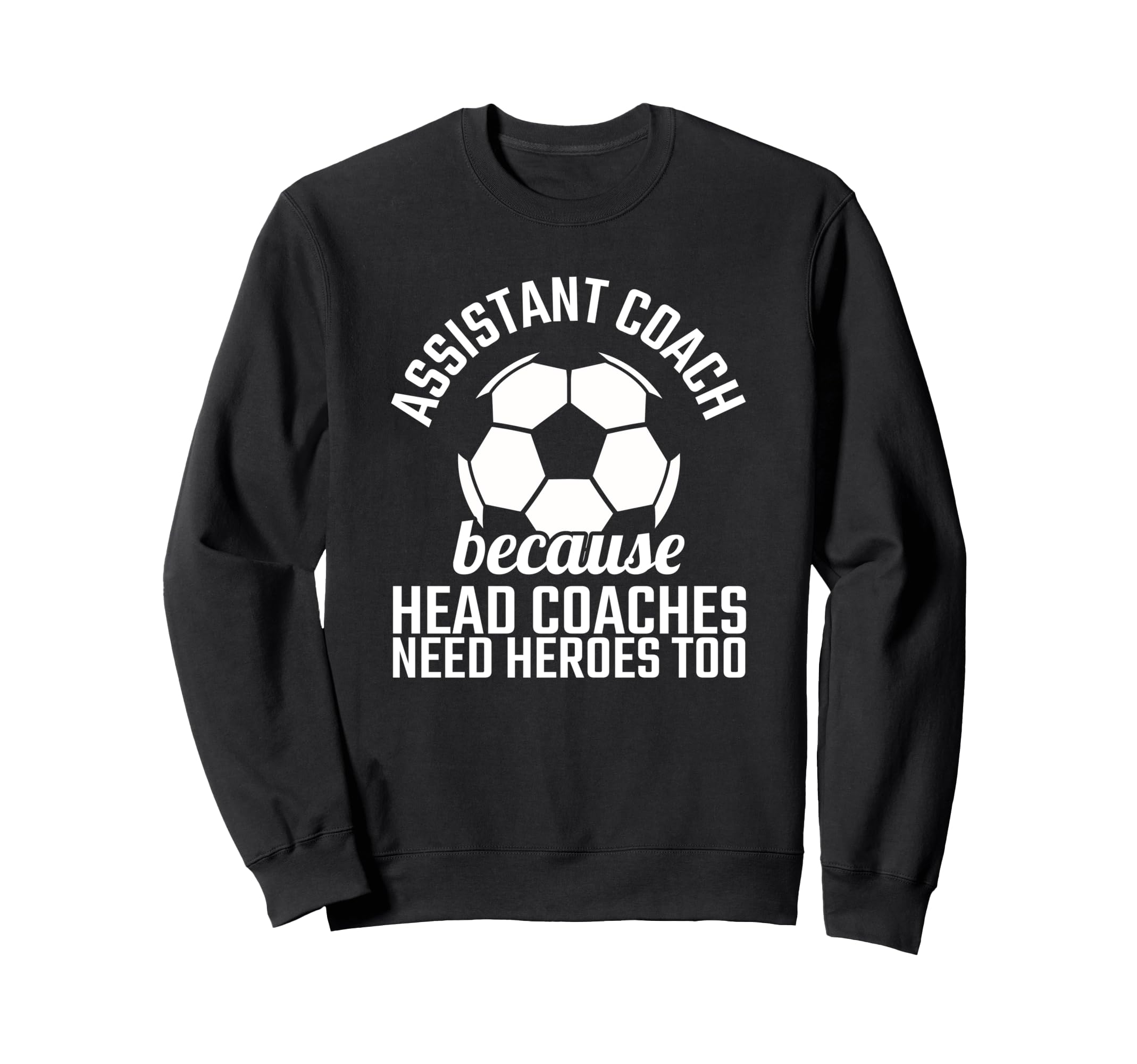 Assistant Coach Hero Funny Soccer Sweatshirt - Minimalist Print for Adults