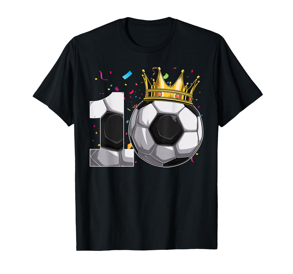 Funny 10Th Birthday Soccer 10 Years Old T-Shirt - Graphic Print Men Women