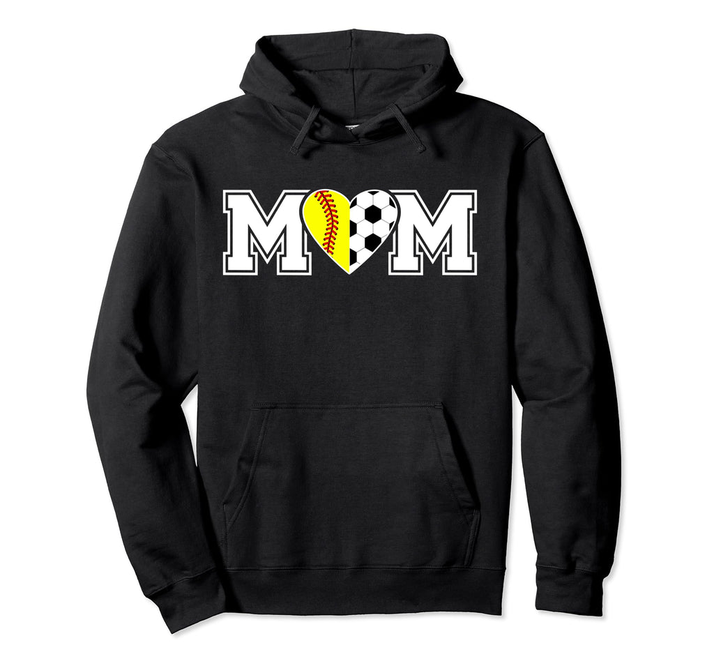 Softball Soccer Mom Soccer Softball Hoodie - Streetwear Style for Adults