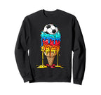 Summer Soccer Drip Ice Cream Sweatshirt - Aesthetic Graphic for Adults