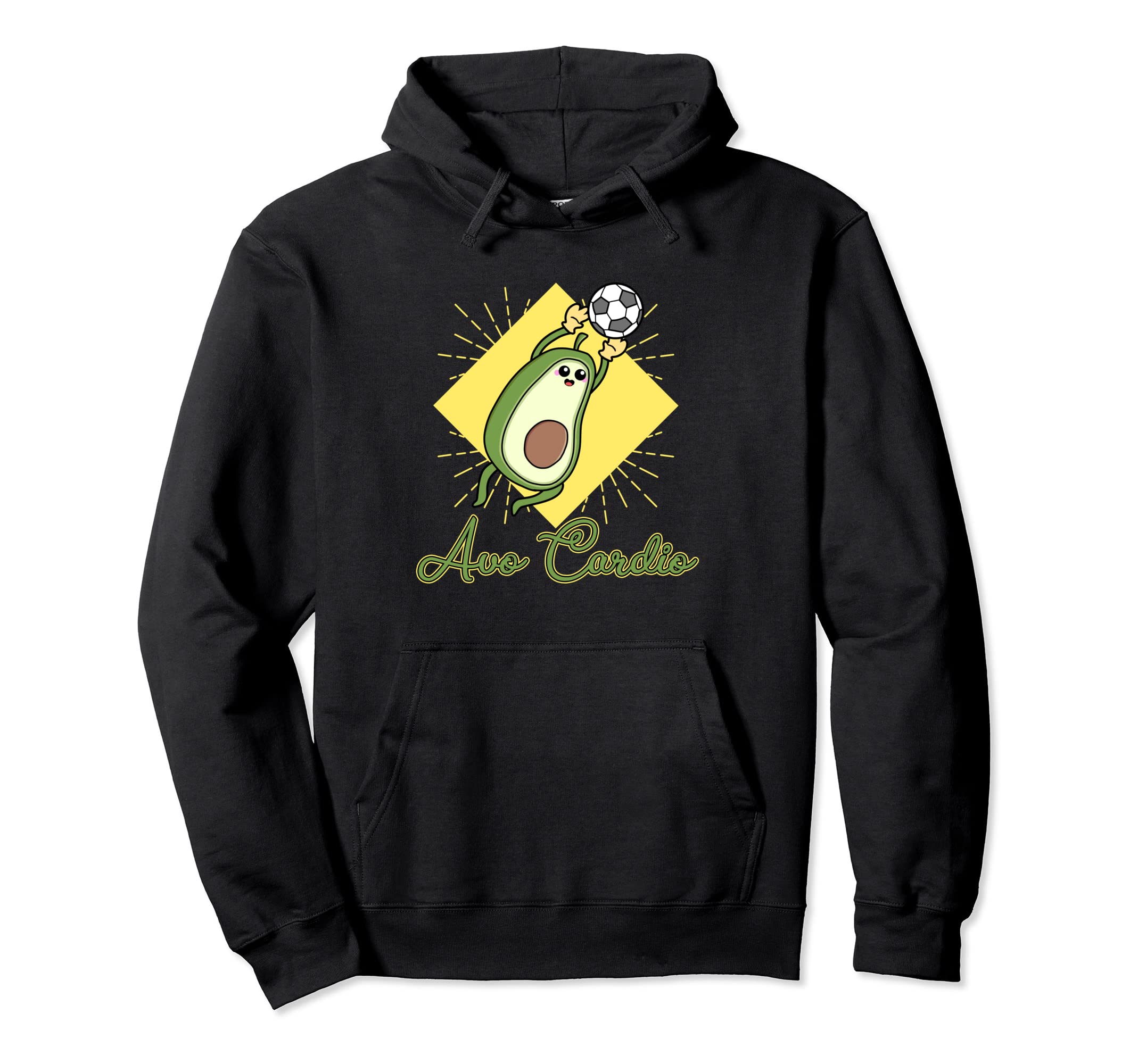 Avocardio Soccer Heart Fitness Cardio Hoodie - Unique Graphic Men Women