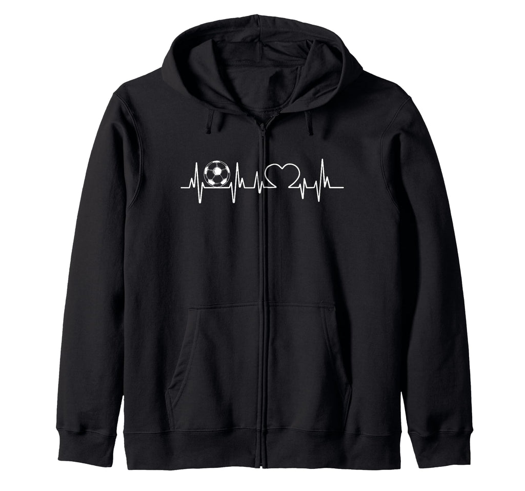 Soccer Heart Beat Pulse Play Sports Sweatshirt - Unique Graphic for Adults