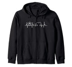 Soccer Heart Beat Pulse Play Sports Sweatshirt - Unique Graphic for Adults