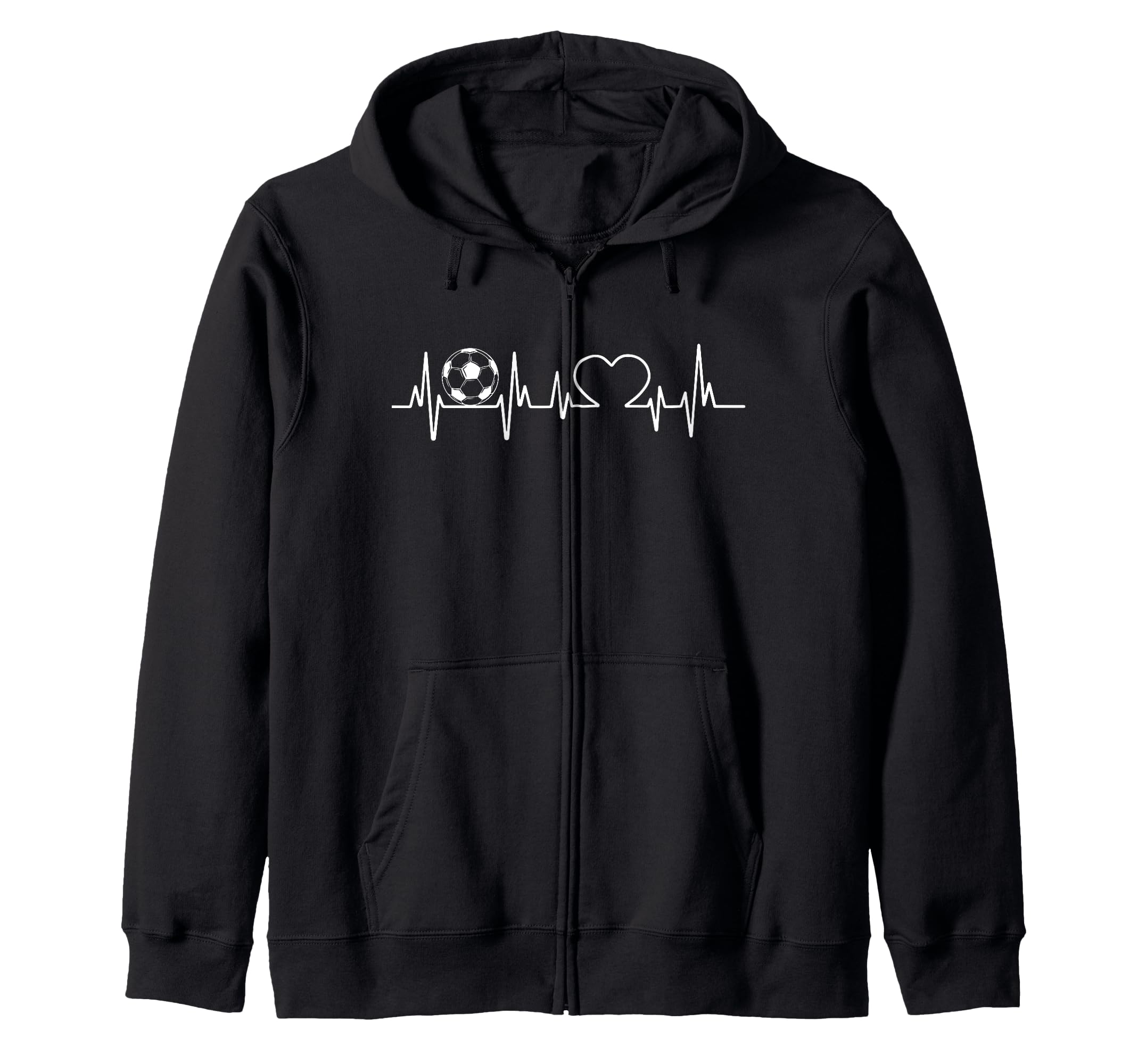 Soccer Heart Beat Pulse Play Sports Sweatshirt - Unique Graphic for Adults