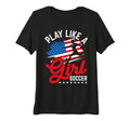 Play Like Soccer Player Athlete Team T-Shirt - Minimalist Print Men Women