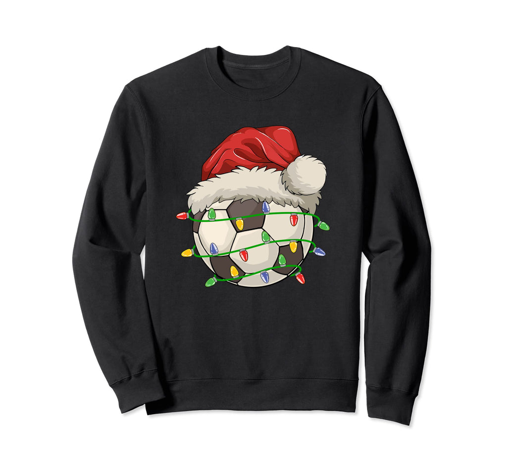 Soccer Santa Lights Matching Family Sweatshirt - Custom Art Print Unisex