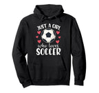 Just Who Loves Soccer Female Player Hoodie - Minimalist Print for Adults