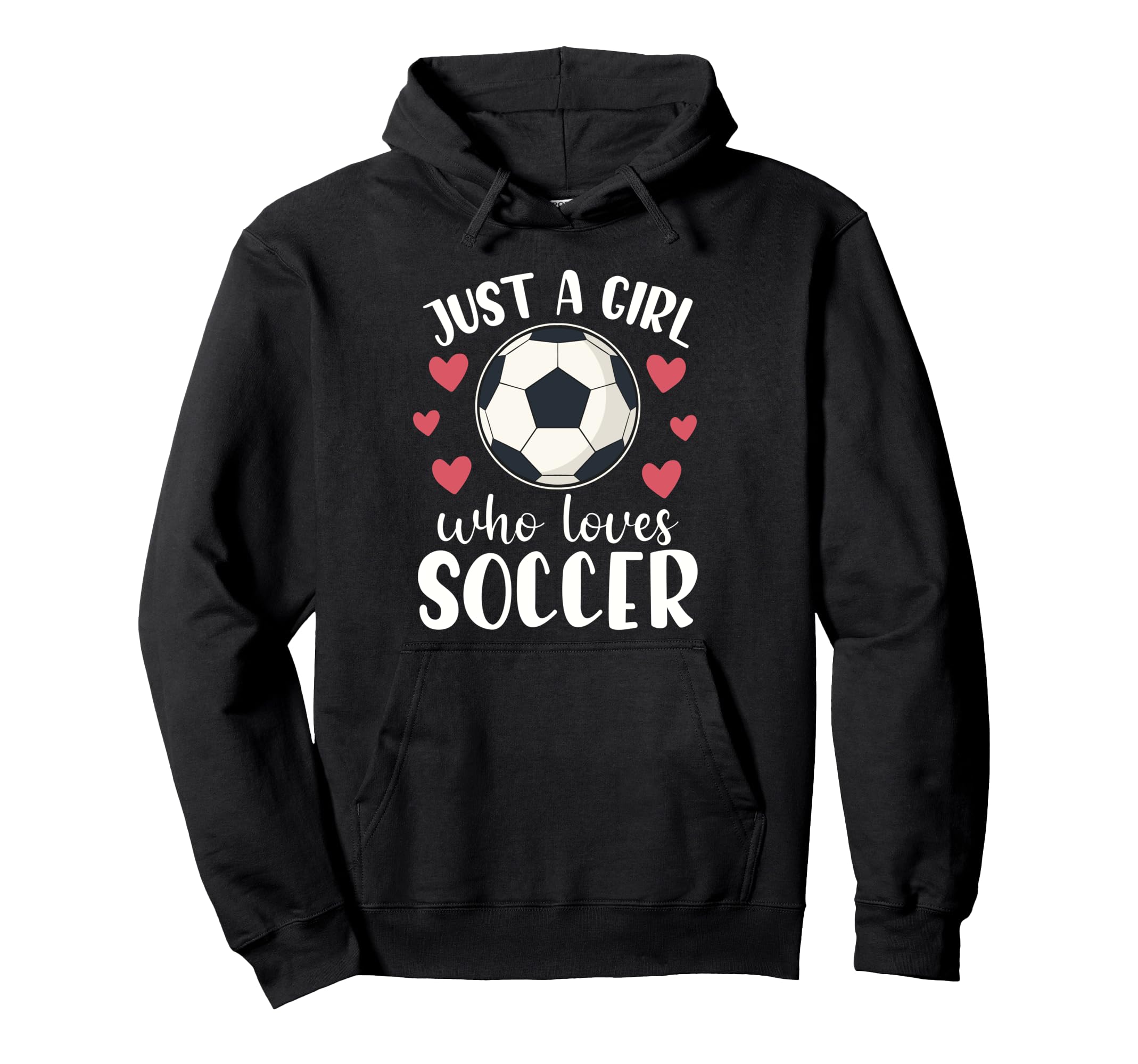 Just Who Loves Soccer Female Player Hoodie - Minimalist Print for Adults